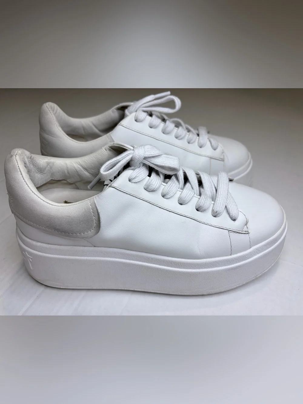 ASH Maya Platform Sneaker White Leather EU 36 US 6 Chunky Sole Minimalist